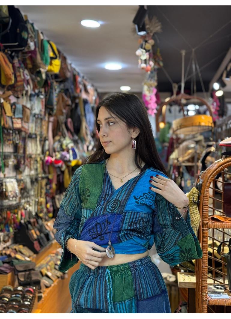 Nepal Pantolonlu Takım Mavi