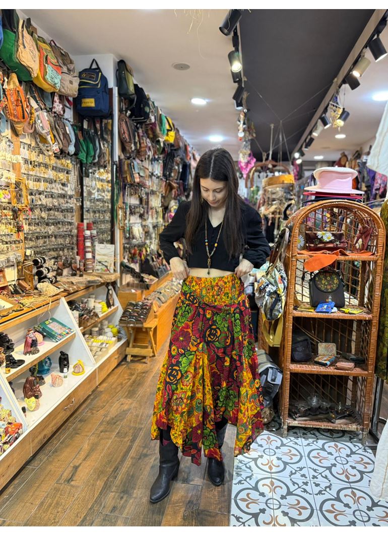 Nepal Tasarım Etek Sarı