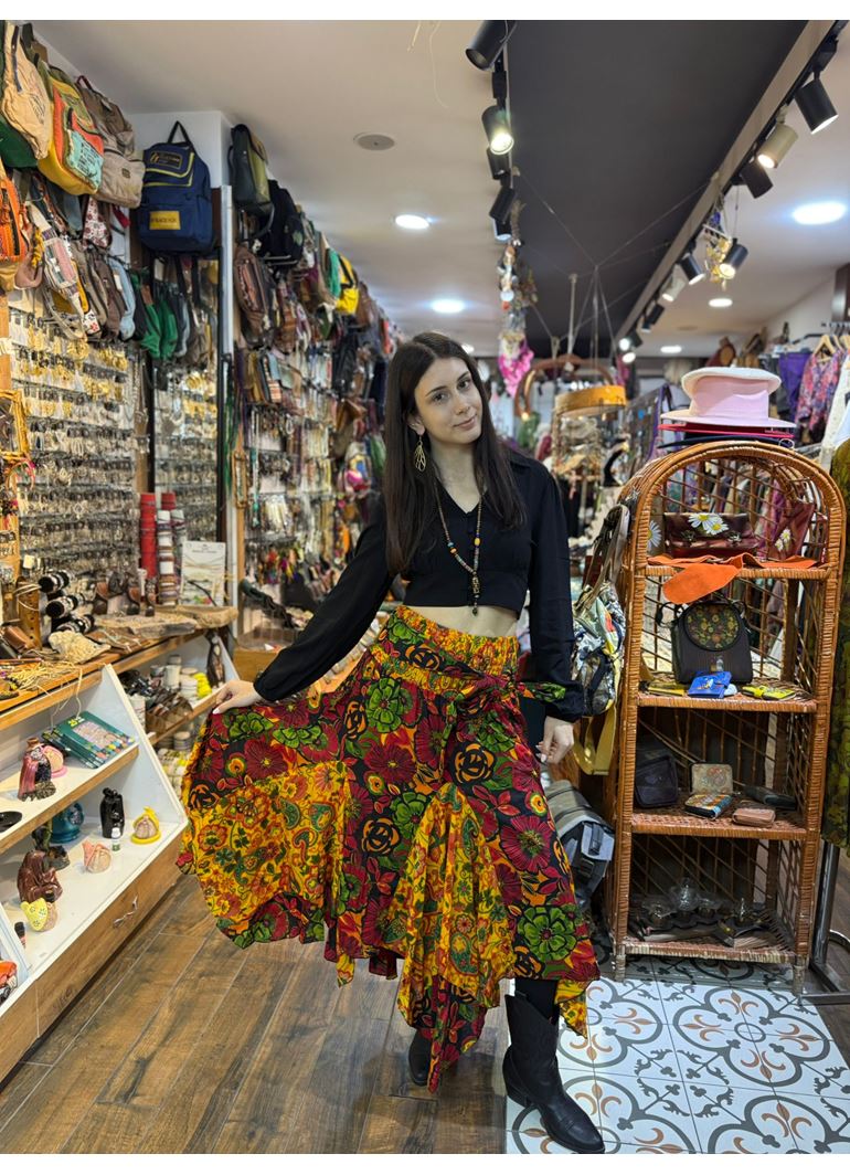 Nepal Tasarım Etek Sarı