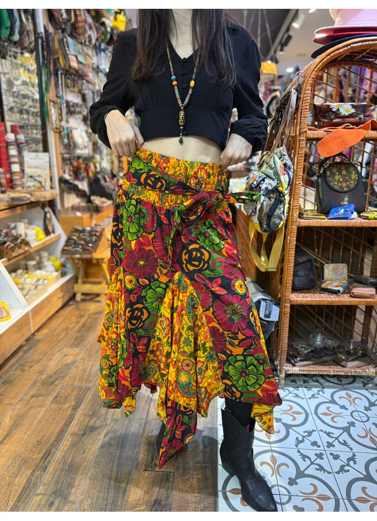 Nepal Tasarım Etek Sarı