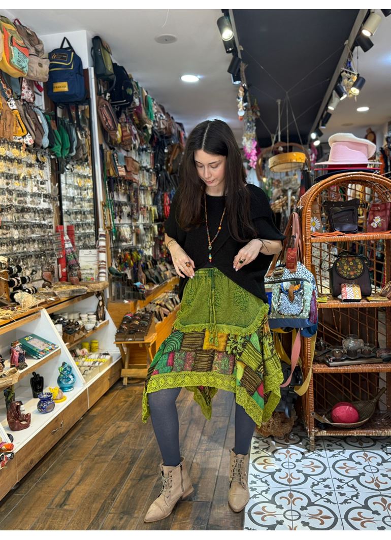 Nepal Tasarım Etek Kısa