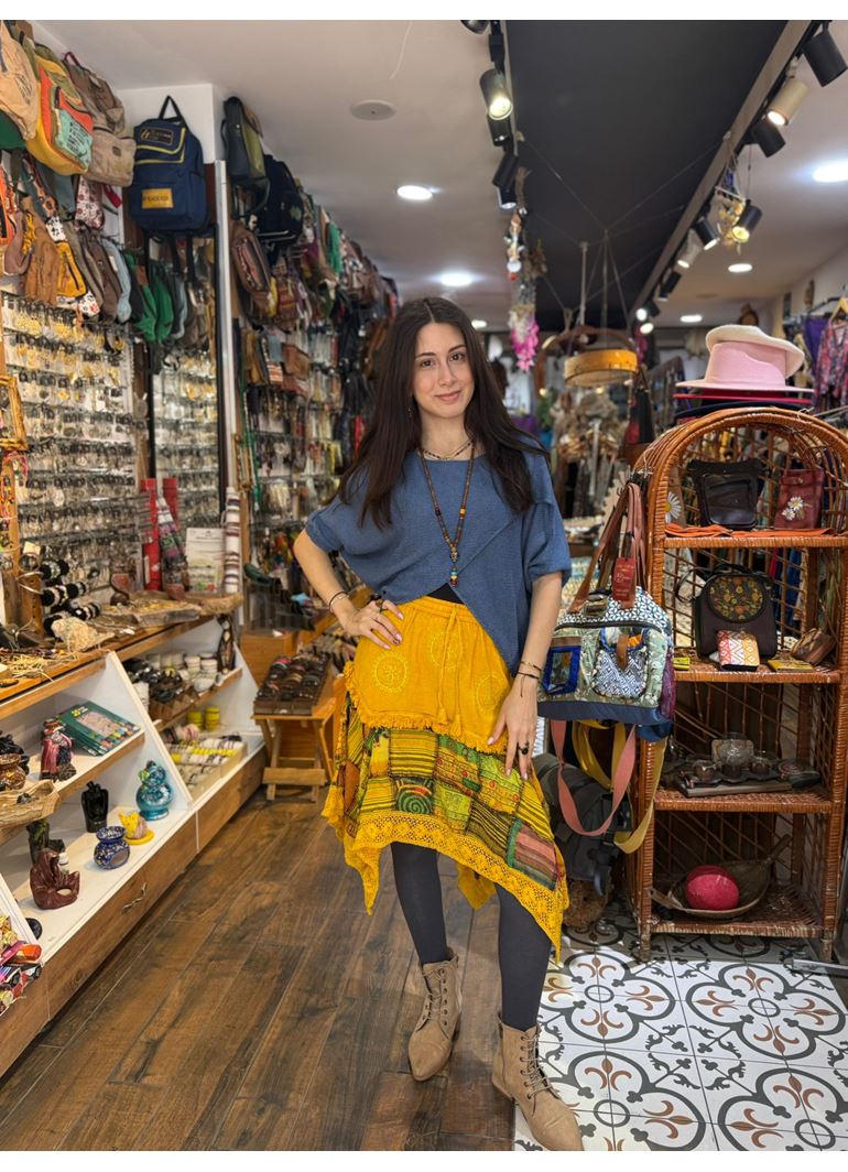 Nepal Tasarım Etek Kısa