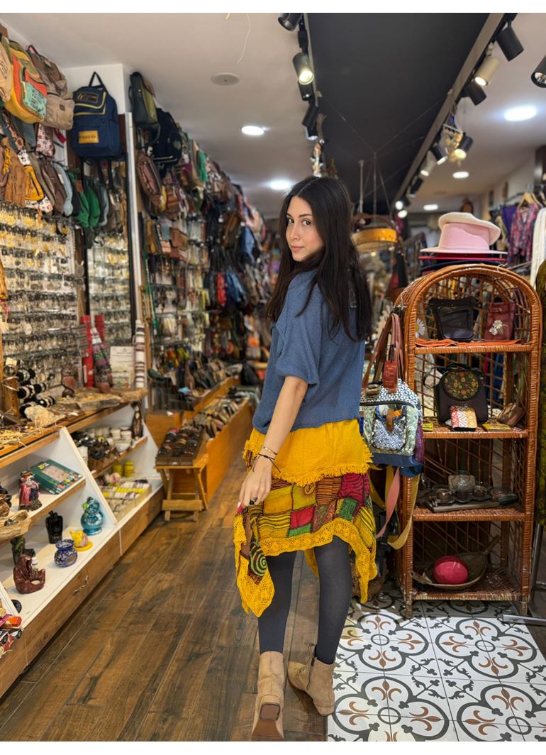 Nepal Tasarım Etek Kısa