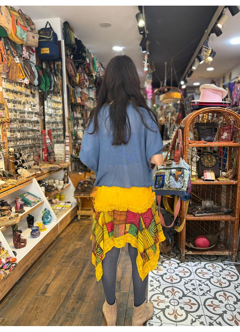 Nepal Tasarım Etek Kısa