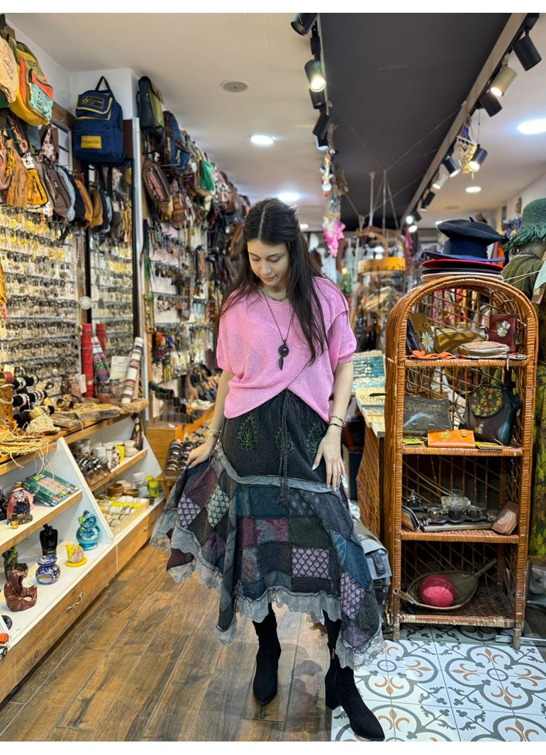 İtalyan Triko Bluz Kısa Kollu