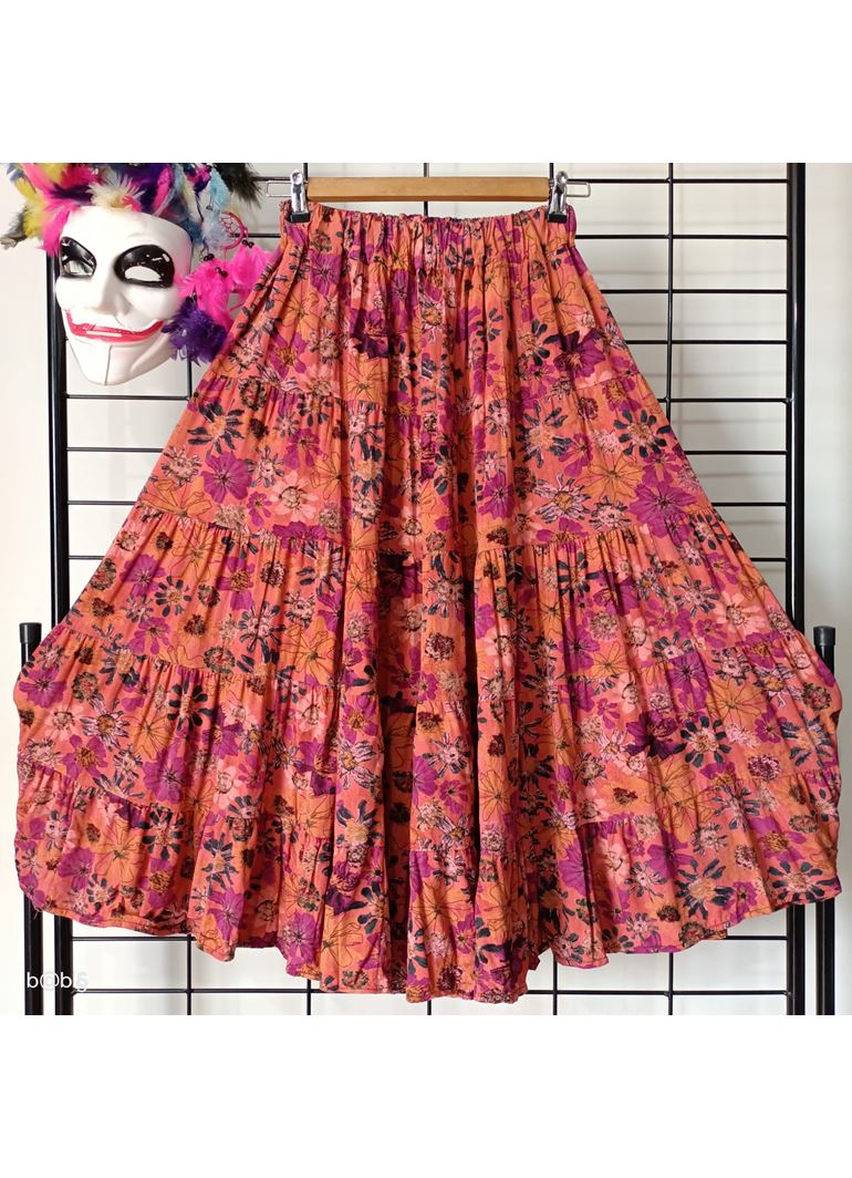 Patchwork Beli Lastikli Etek