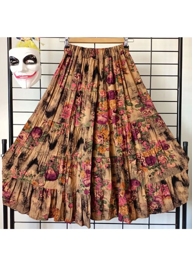 Patchwork Beli Lastikli Etek