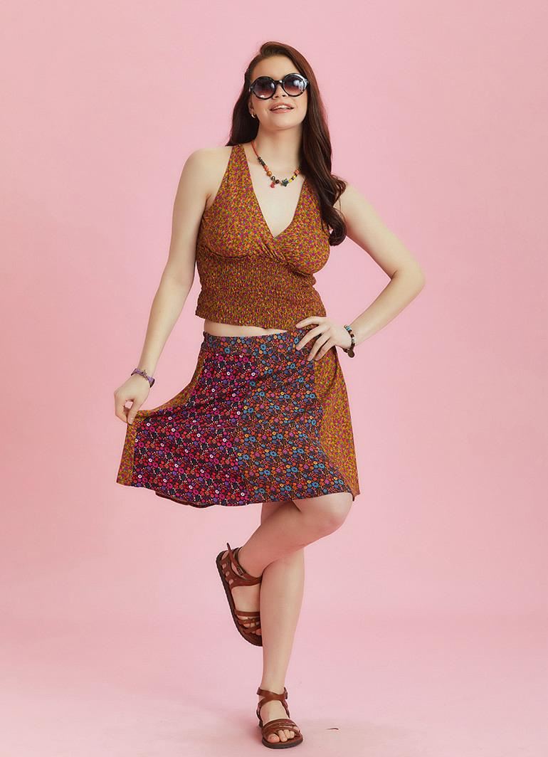 Gipeli Yazlık Çiçek Desenli Bluz