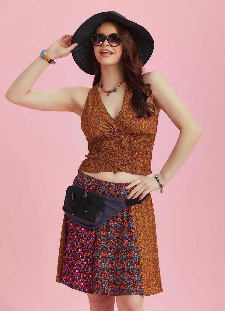 Gipeli Yazlık Çiçek Desenli Bluz