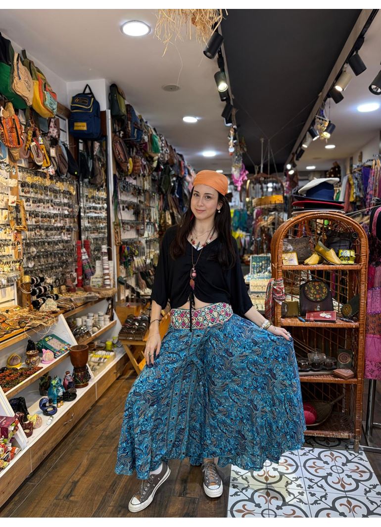 İpek Önü İşlemeli Pantolon