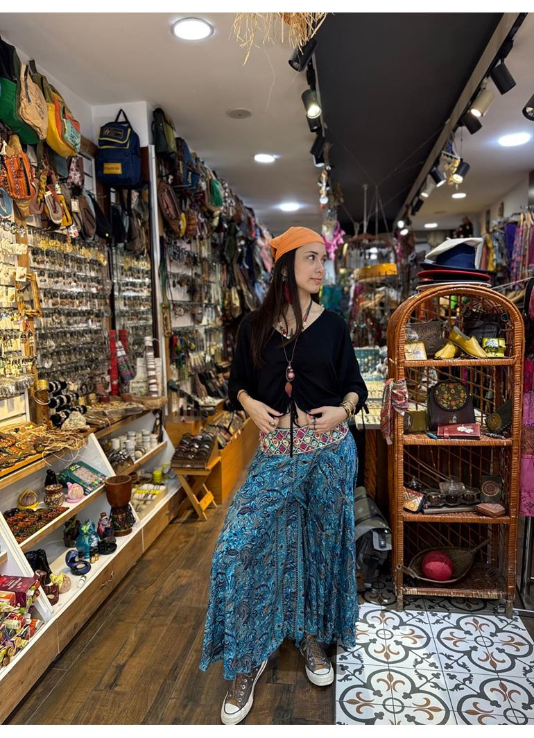 İpek Önü İşlemeli Pantolon