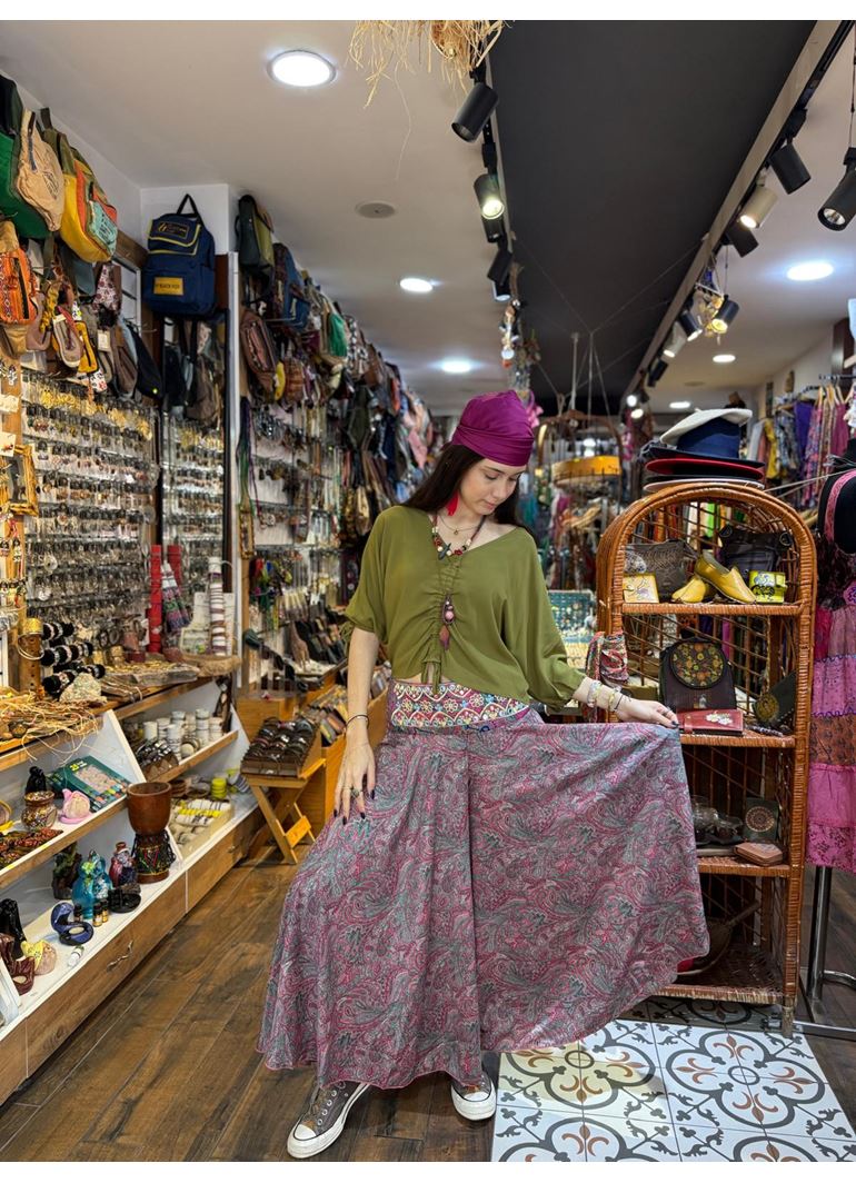 İpek Önü İşlemeli Pantolon