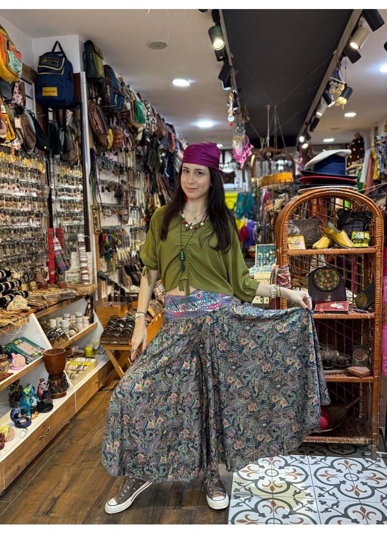 İpek Önü İşlemeli Pantolon