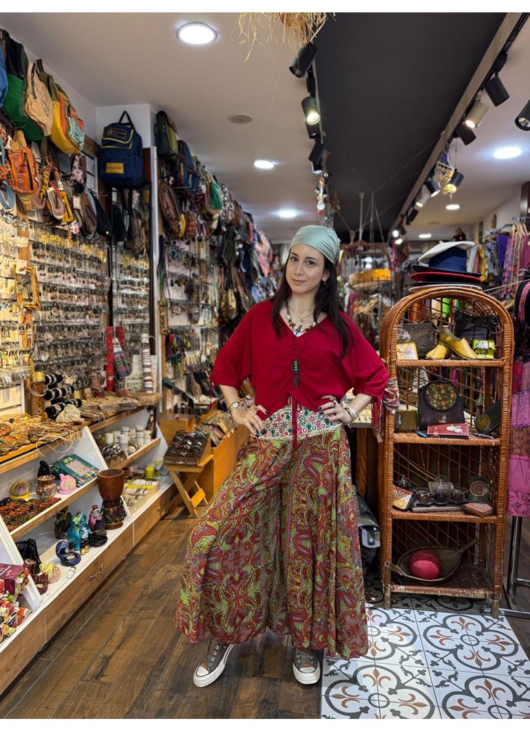 İpek Önü İşlemeli Pantolon