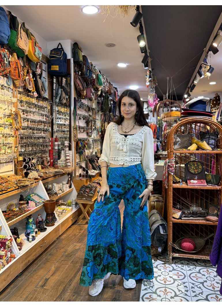 Nepal Tasarım Pantolon Mavi