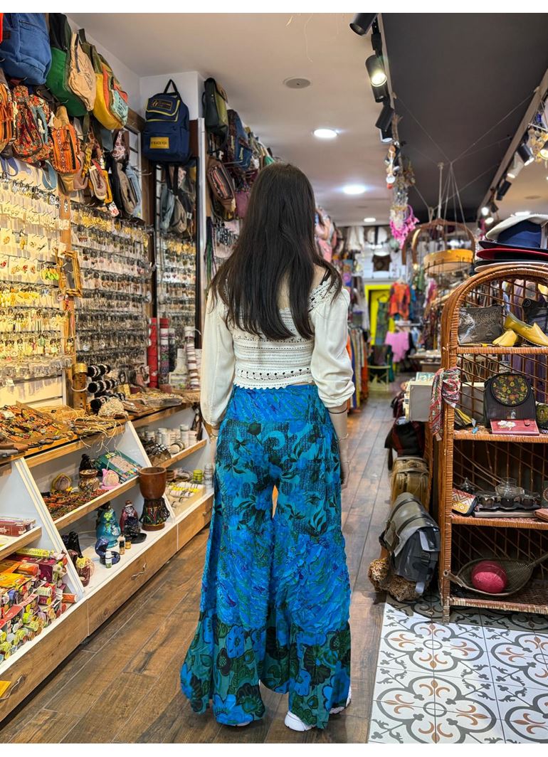 Nepal Tasarım Pantolon Mavi
