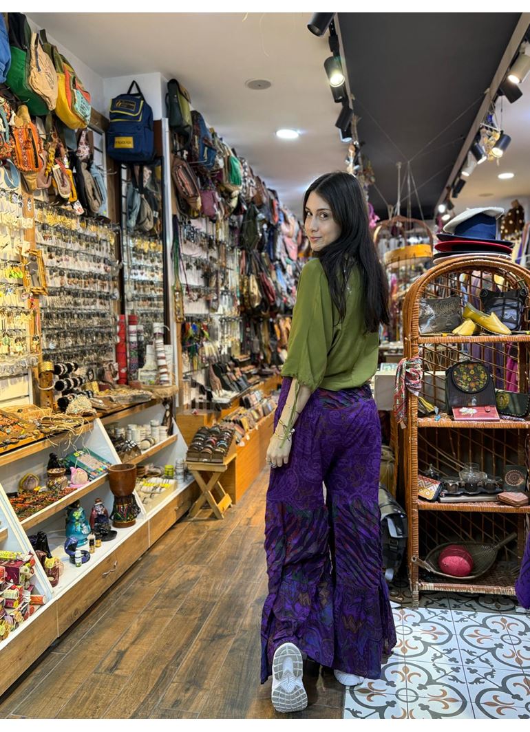 Nepal Tasarım Pantolon Mor