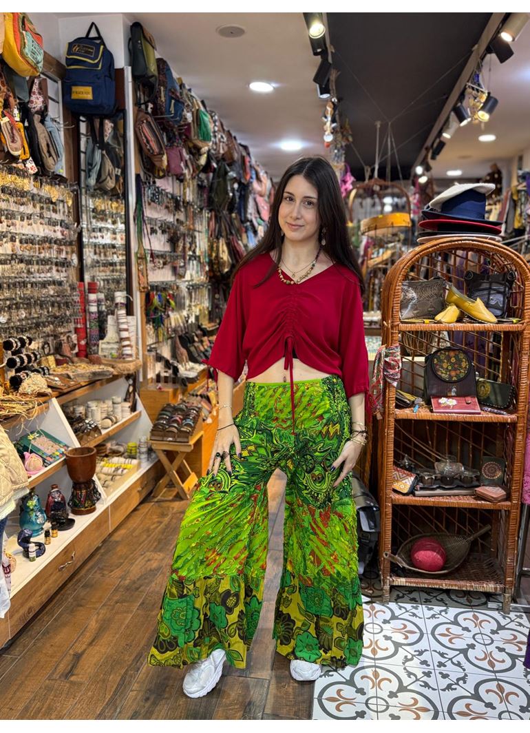 Nepal Tasarım Pantolon Yeşil