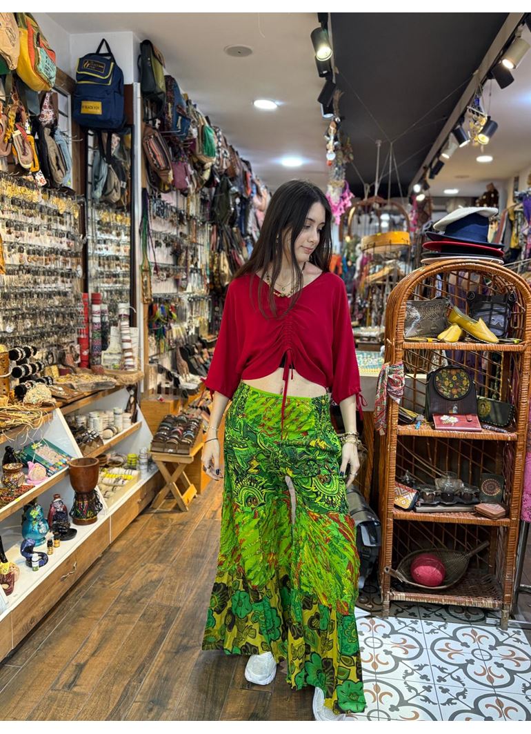 Nepal Tasarım Pantolon Yeşil