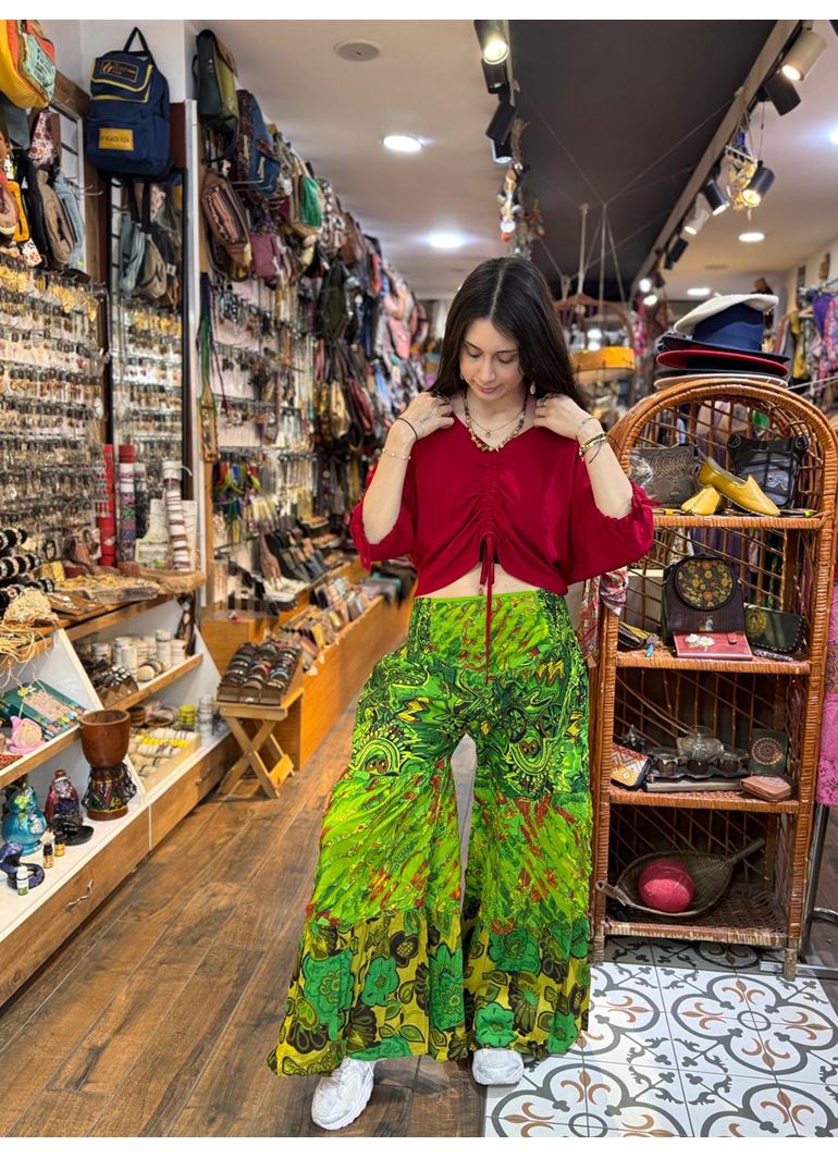 Nepal Tasarım Pantolon Yeşil