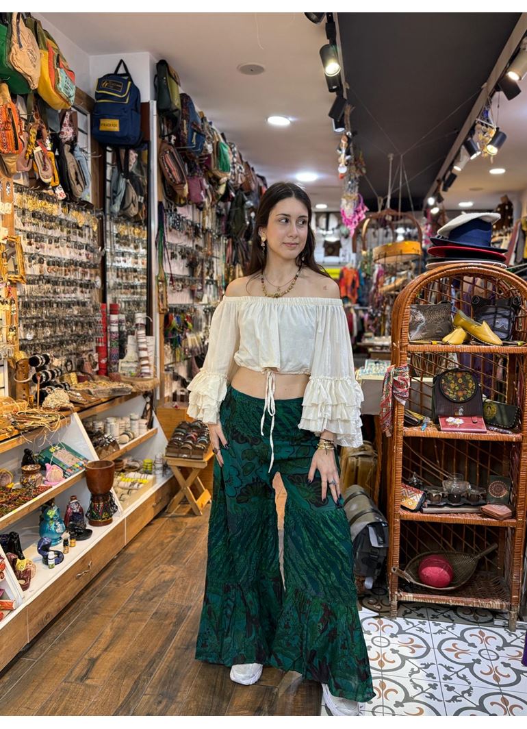 Nepal Tasarım Pantolon Yeşil