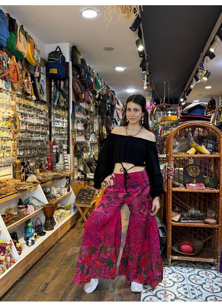 Nepal Tasarım Pantolon Pembe