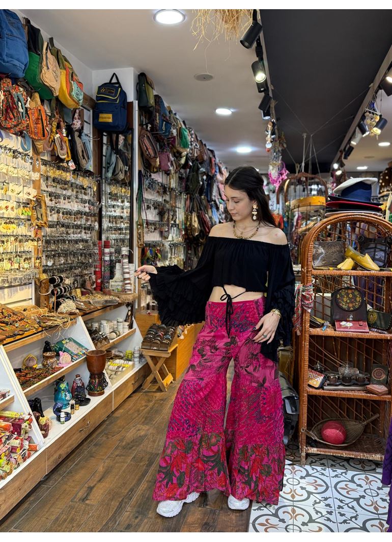 Nepal Tasarım Pantolon Pembe