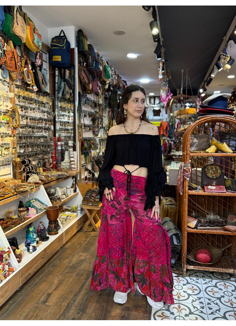 Nepal Tasarım Pantolon Pembe