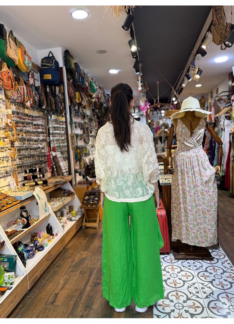 İtalyan Keten Kapaklı Pantolon