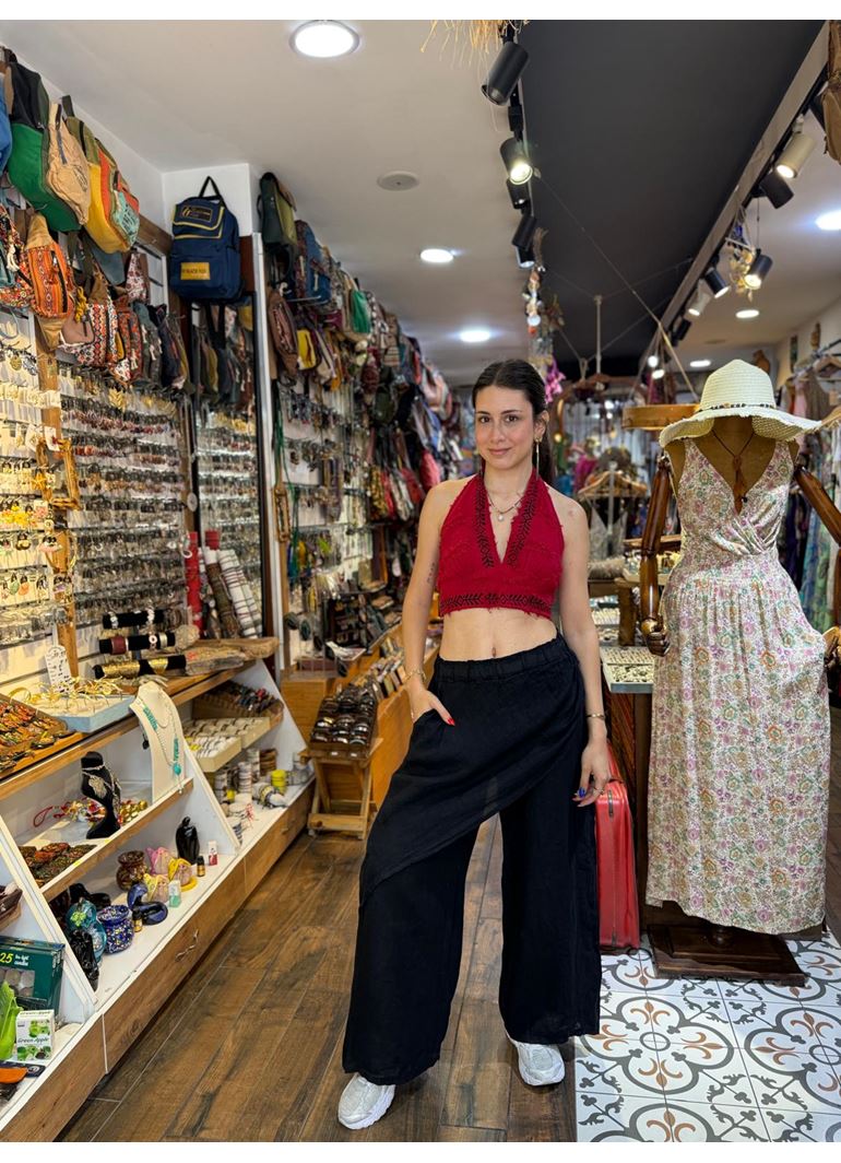 İtalyan Keten Kapaklı Pantolon