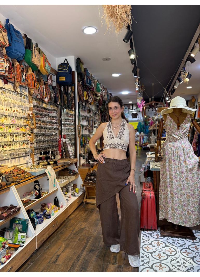İtalyan Keten Kapaklı Pantolon