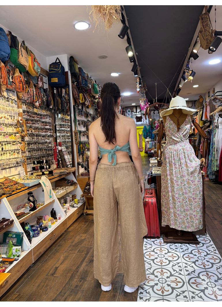 İtalyan Keten Kapaklı Pantolon