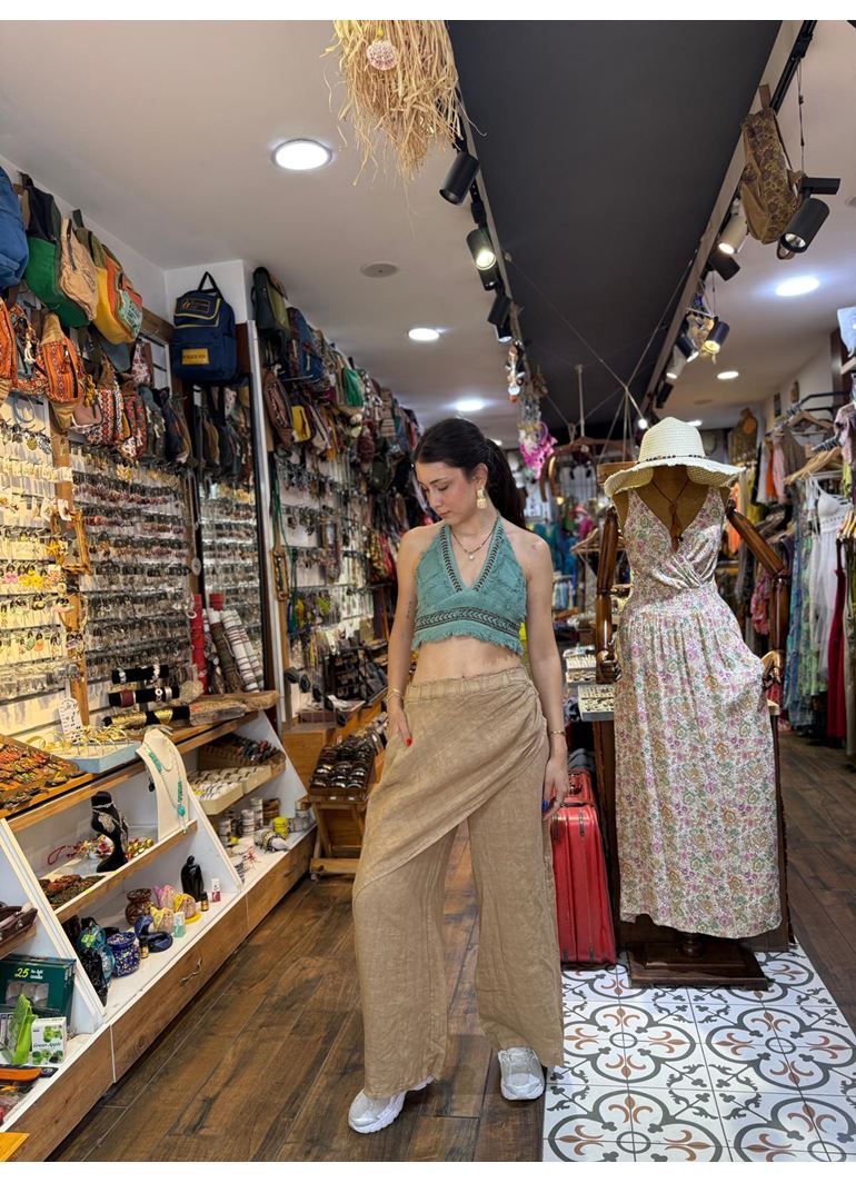 İtalyan Keten Kapaklı Pantolon