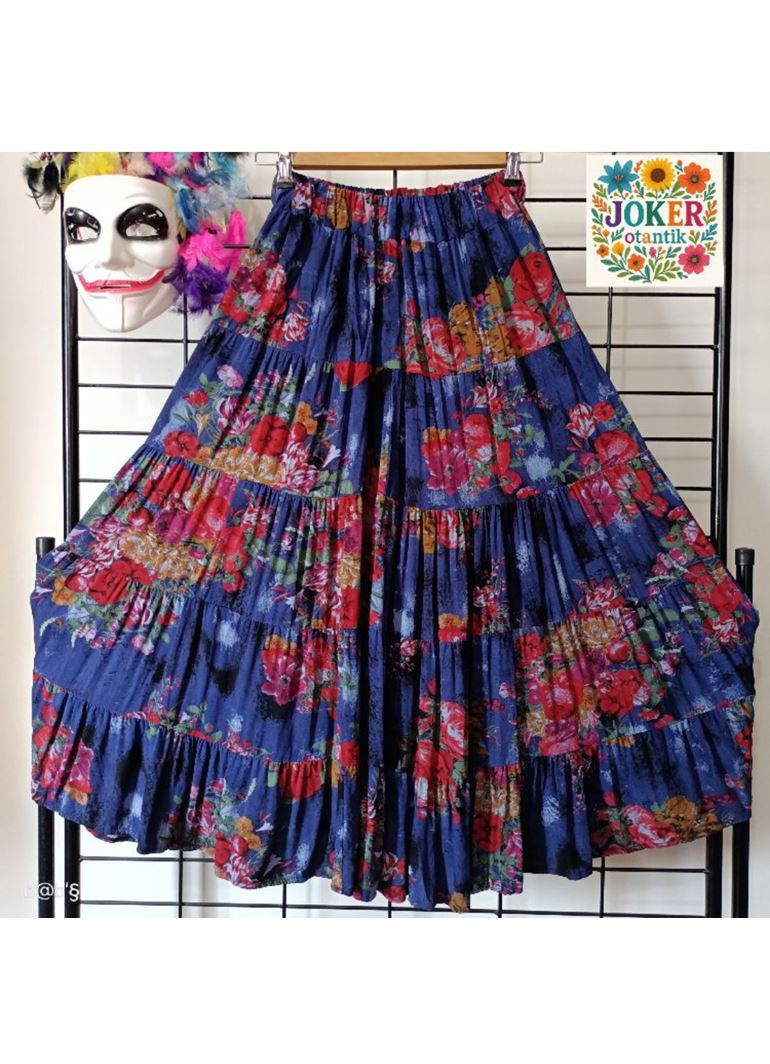 Patchwork Beli Lastikli Etek
