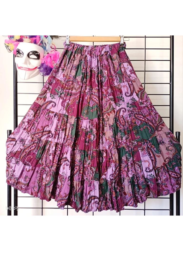 Patchwork Beli Lastikli Etek