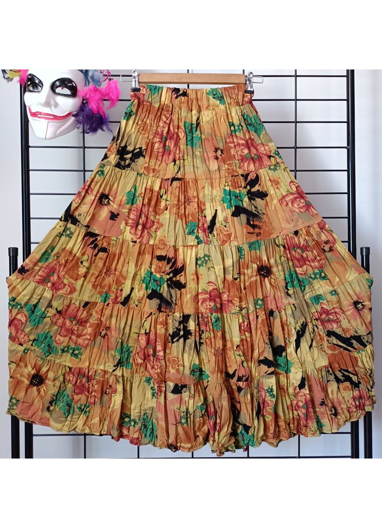 Patchwork Beli Lastikli Etek