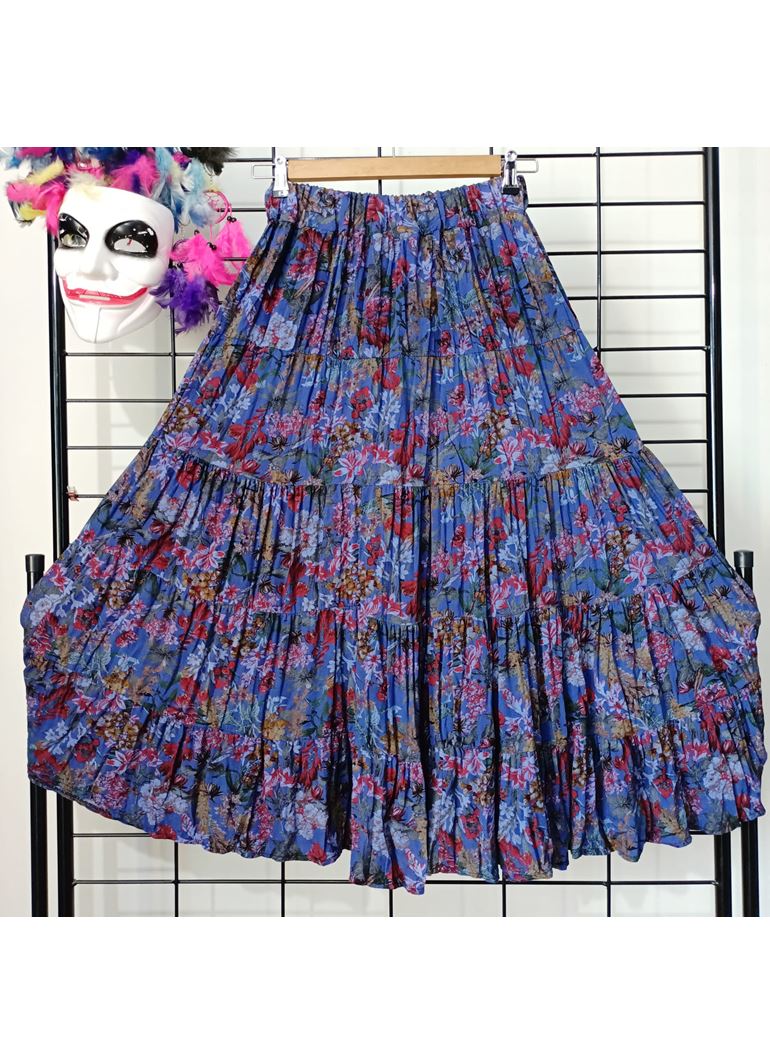 Patchwork Beli Lastikli Etek