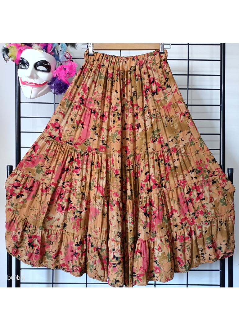 Patchwork Beli Lastikli Etek
