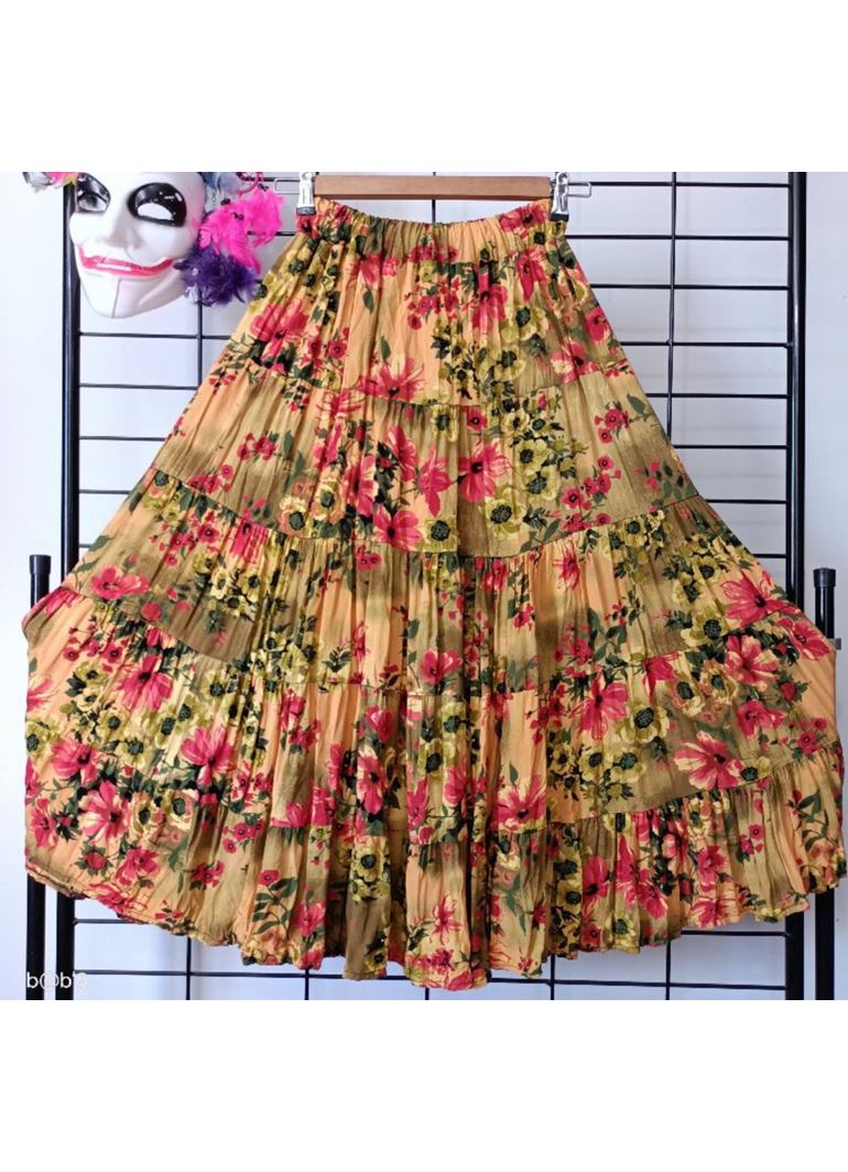 Patchwork Beli Lastikli Etek
