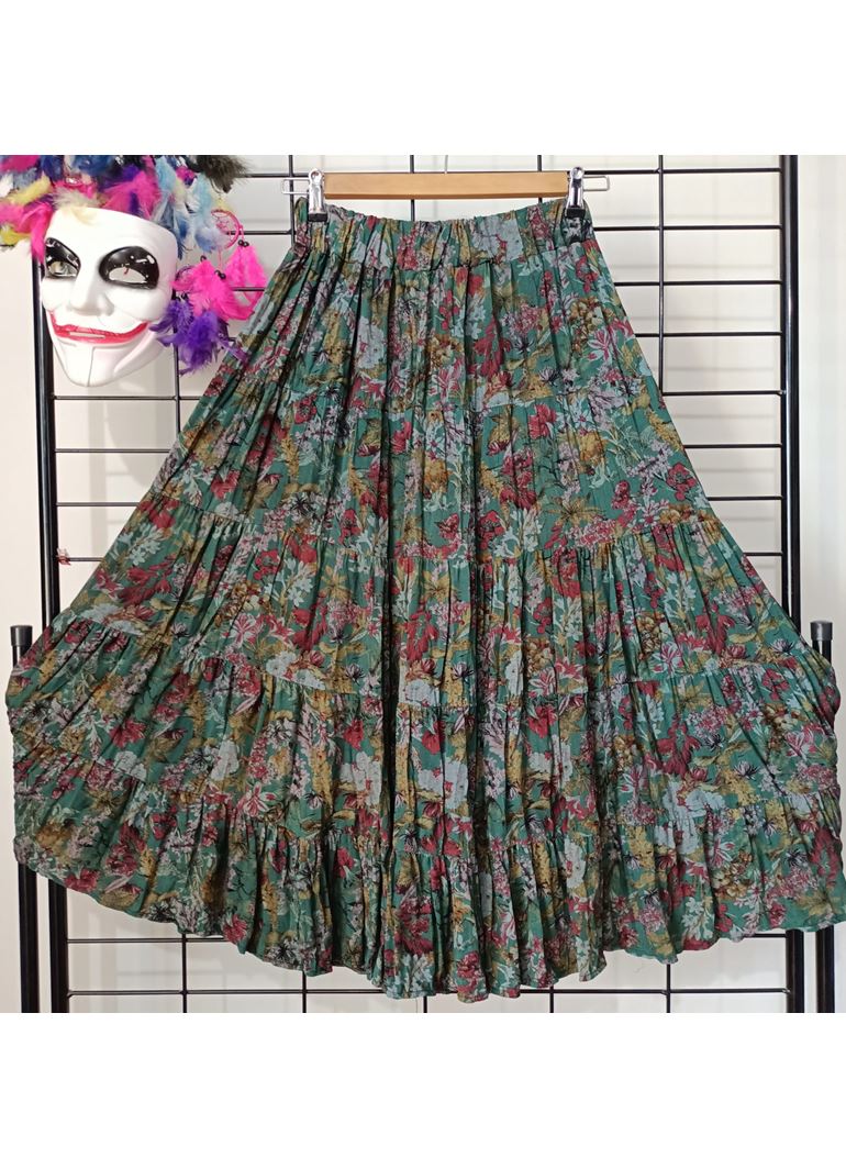 Patchwork Beli Lastikli Etek