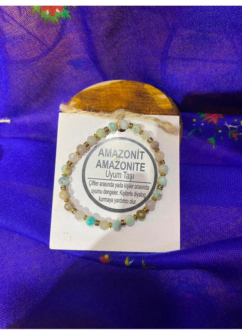 AMAZONİT (UYUM TAŞI) DOĞAL TAŞ BİLEKLİK