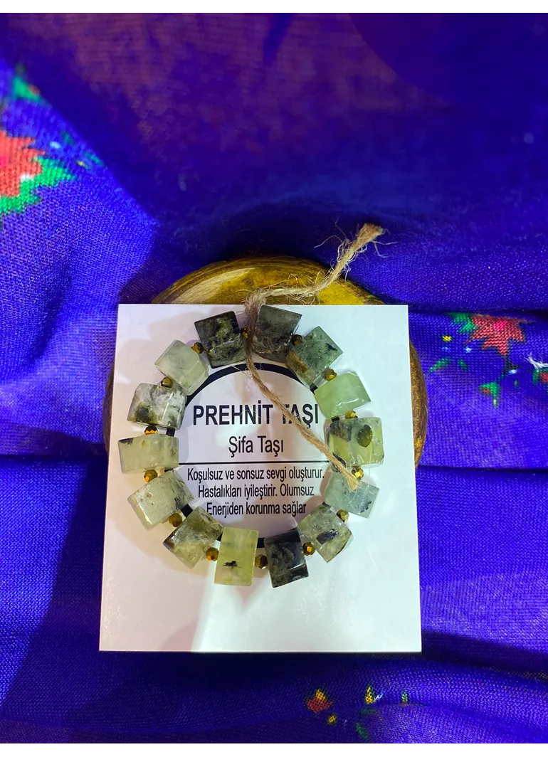 PREHNİT (ŞİFA TAŞI) DOĞAL TAŞ BİLEKLİK