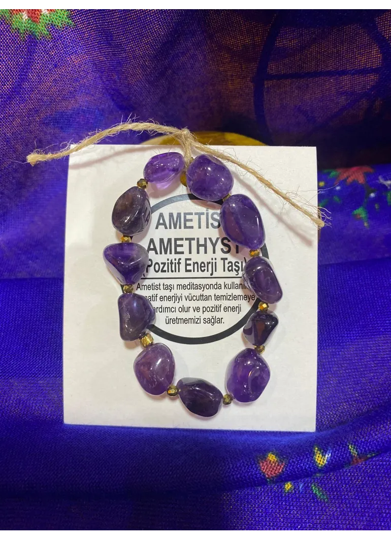 AMETİST (POZİTİF ENERJİ TAŞI) DOĞAL TAŞ BİLEKLİK