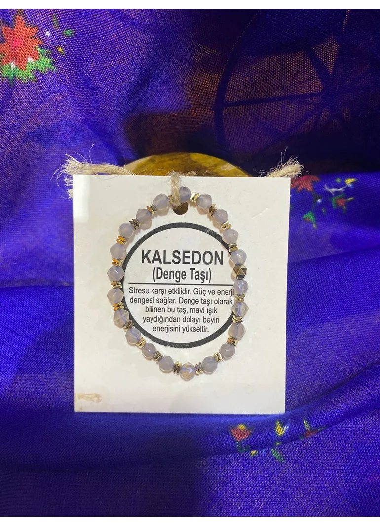 KALSEDON (DENGE TAŞI) DOĞAL TAŞ BİLEKLİK