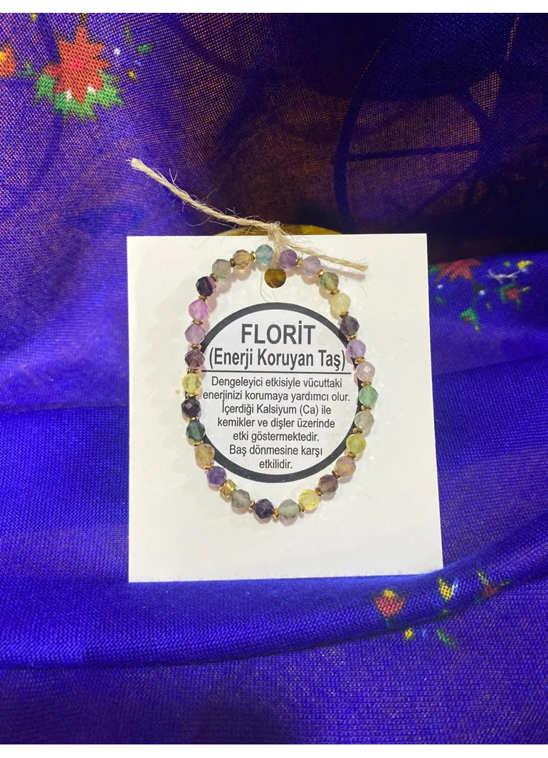 FLORİT (ENERJİ KORUYAN TAŞ) DOĞAL TAŞ BİLEKLİK
