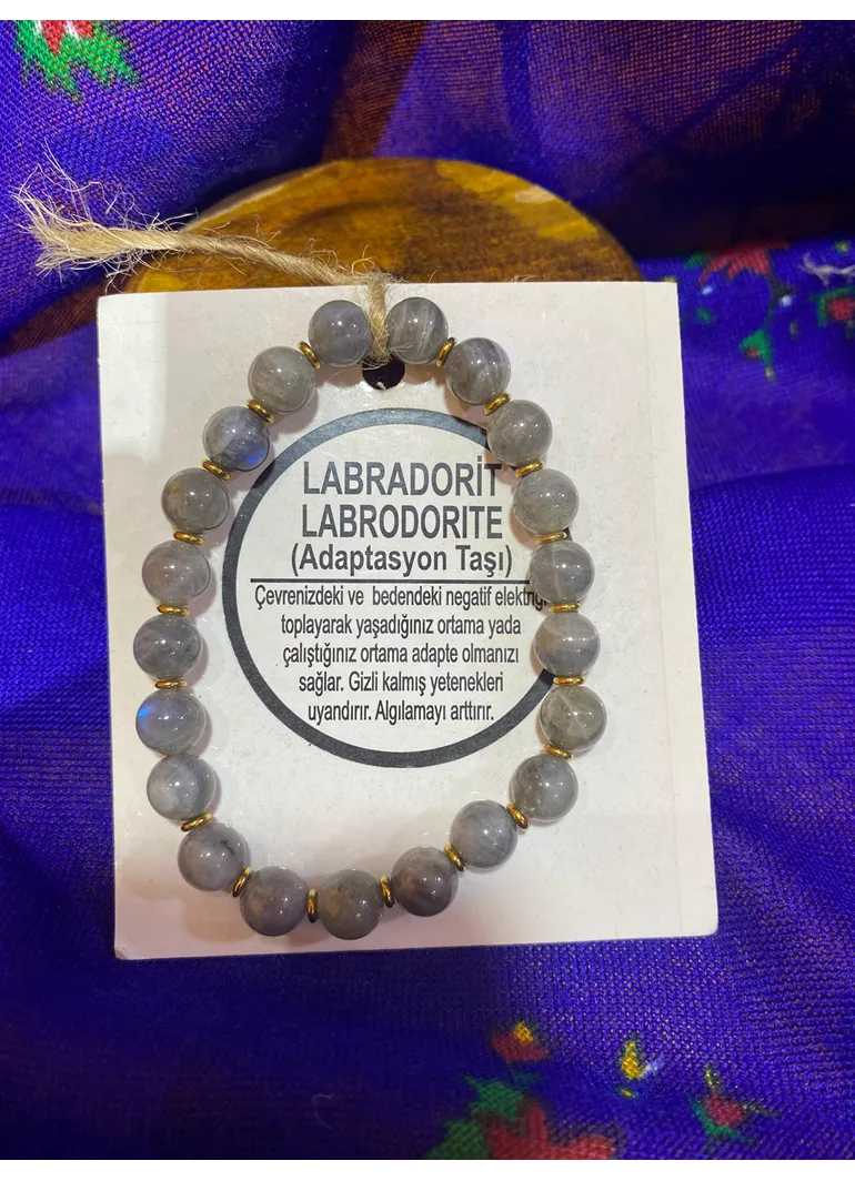 Labradorit (Adaptasyon Taşı) Doğal Taş Bileklik