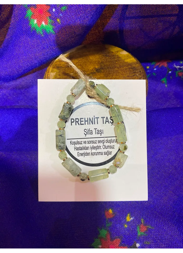 PREHNİT (ŞİFA TAŞI) DOĞAL TAŞ BİLEKLİK
