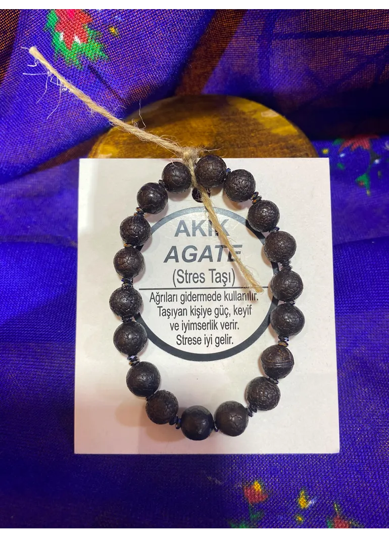 AKİK AGATE ( STRES TAŞI) DOĞAL TAŞ BİLEKLİK
