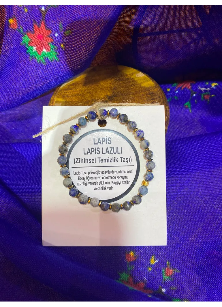 LAPİS LAZULİ (ZİHİNSEL TEMİZLİK TAŞI) DOĞAL TAŞ BİLEKLİK