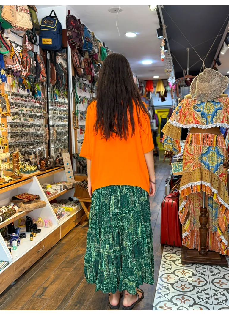Patchwork Beli Lastikli Etek